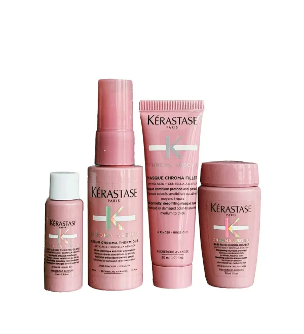 Набір мініатюр для догляду за фарбованим волоссям Kérastase Chroma Absolu Damage Colored Hair Care