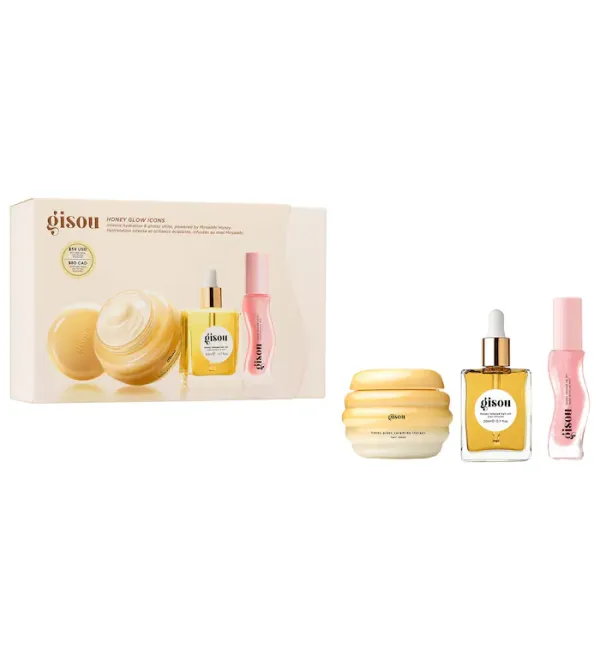 Набір Gisou Honey Glow Icons Hair & Lip Set
