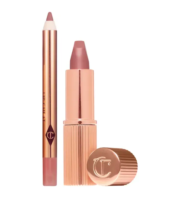 Набір для губ Charlotte Tilbury Mini Pillow Talk Lipstick & Liner Set | Помада і Олівчик - Pillow Talk